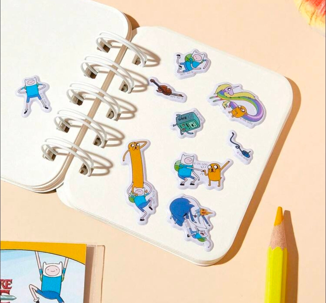 Adventure Time Mini Puffy Stickers Sheet Finn Jake BMO Cartoon Network