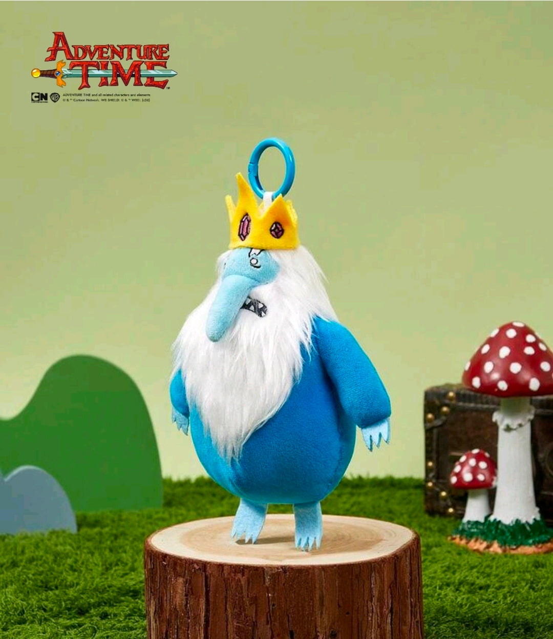 Adventure Time Ice King Soft Plush Clip-On Backpack & Bag Charm 5"