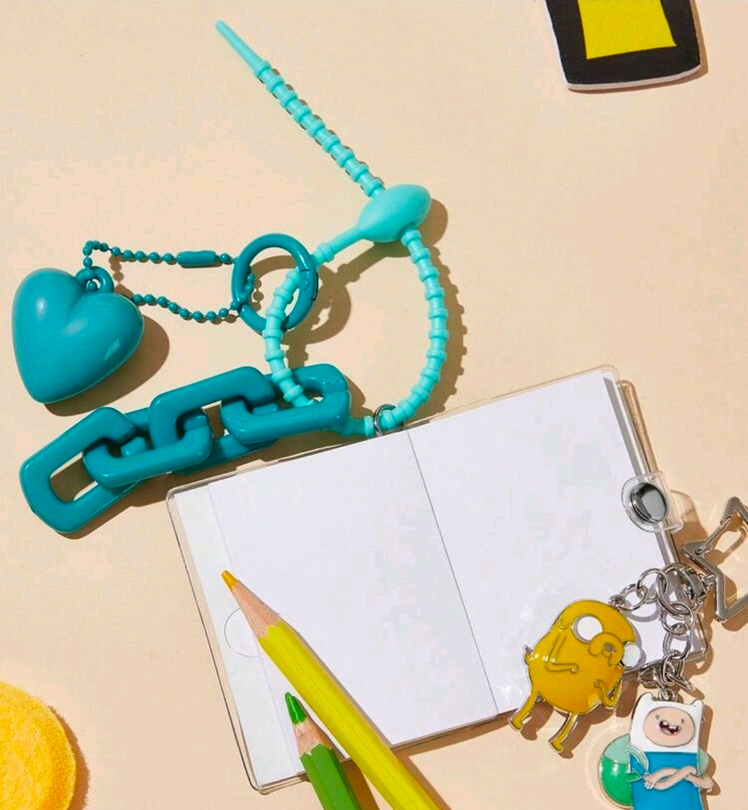 Adventure Time BMO Notebook Keychain Charm Teal Game Boy Style