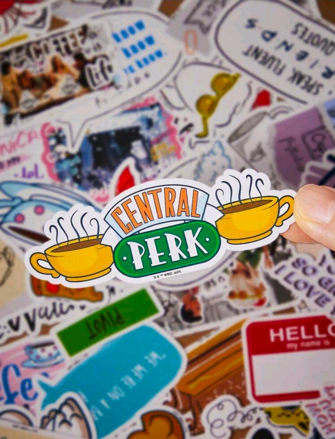 Friends TV Show Die Cut Sticker Pack 75pc Licensed WBEI Central Perk Quotes Lobster Pivot Kawaii Decals Journal Laptop