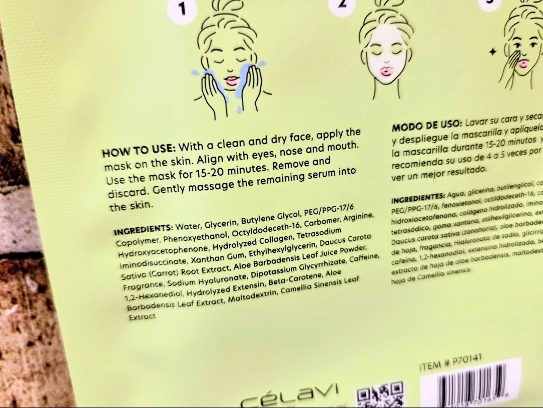 Peanuts x Célavi Snoopy Face Sheet Mask Choose Variant Self Love Collagen Berry Glow