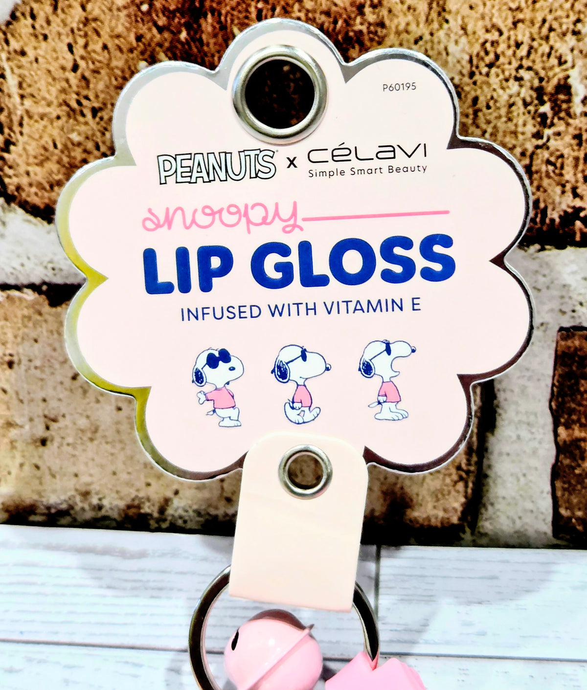 "Stay Cool, Stay Glossy" Snoopy Joe Cool Shea Butter Lip Gloss Keychain Set