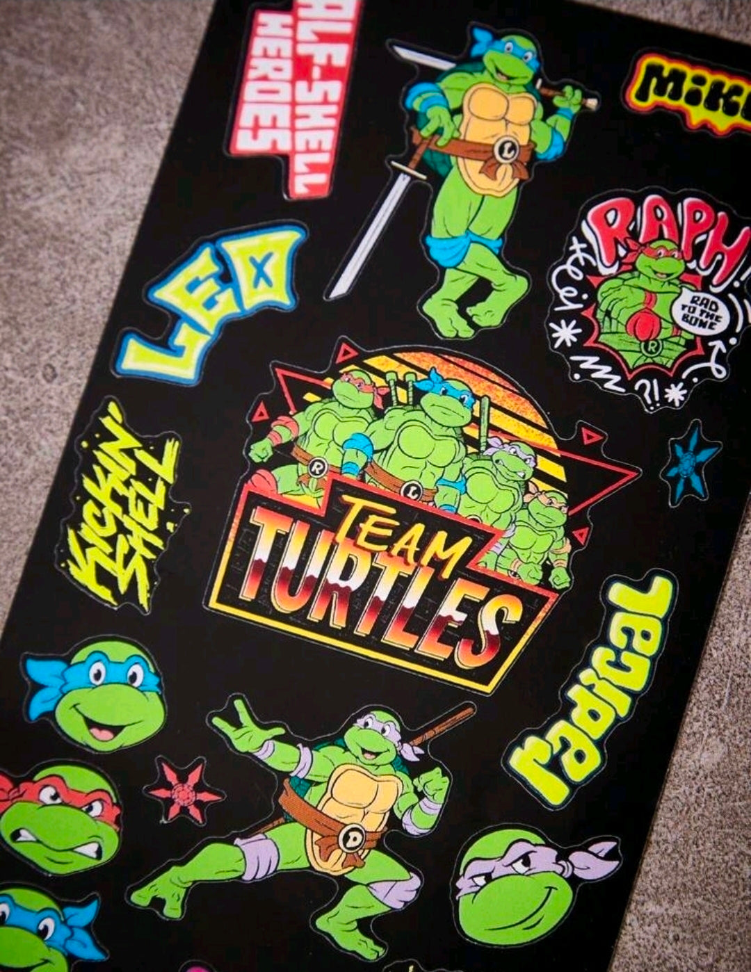 TMNT Teenage Mutant Ninja Turtles Sticker Sheet Set of 2