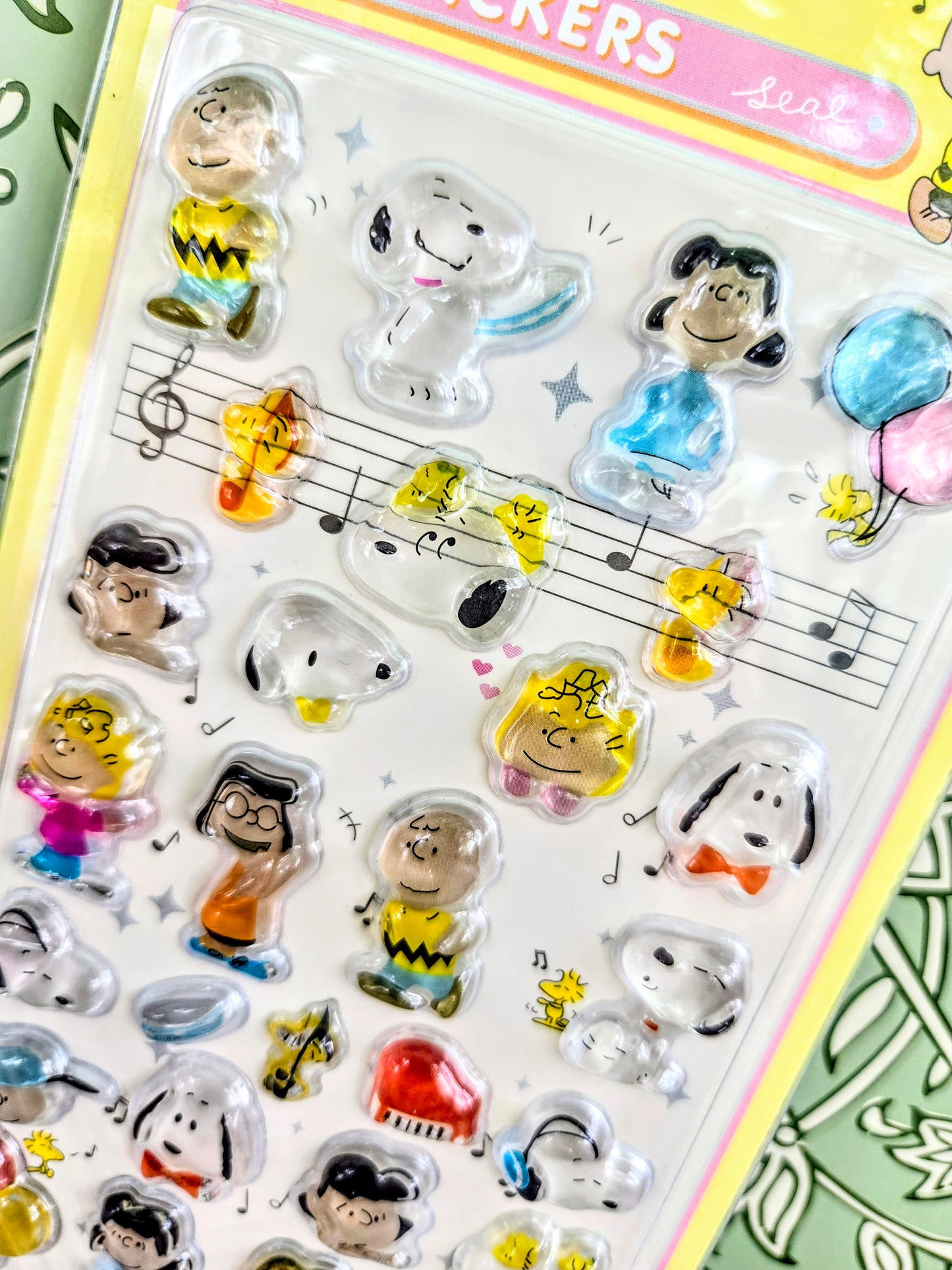 Peanuts Snoopy Bonbon Drop 3D Acrylic Sticker Charm Sheet