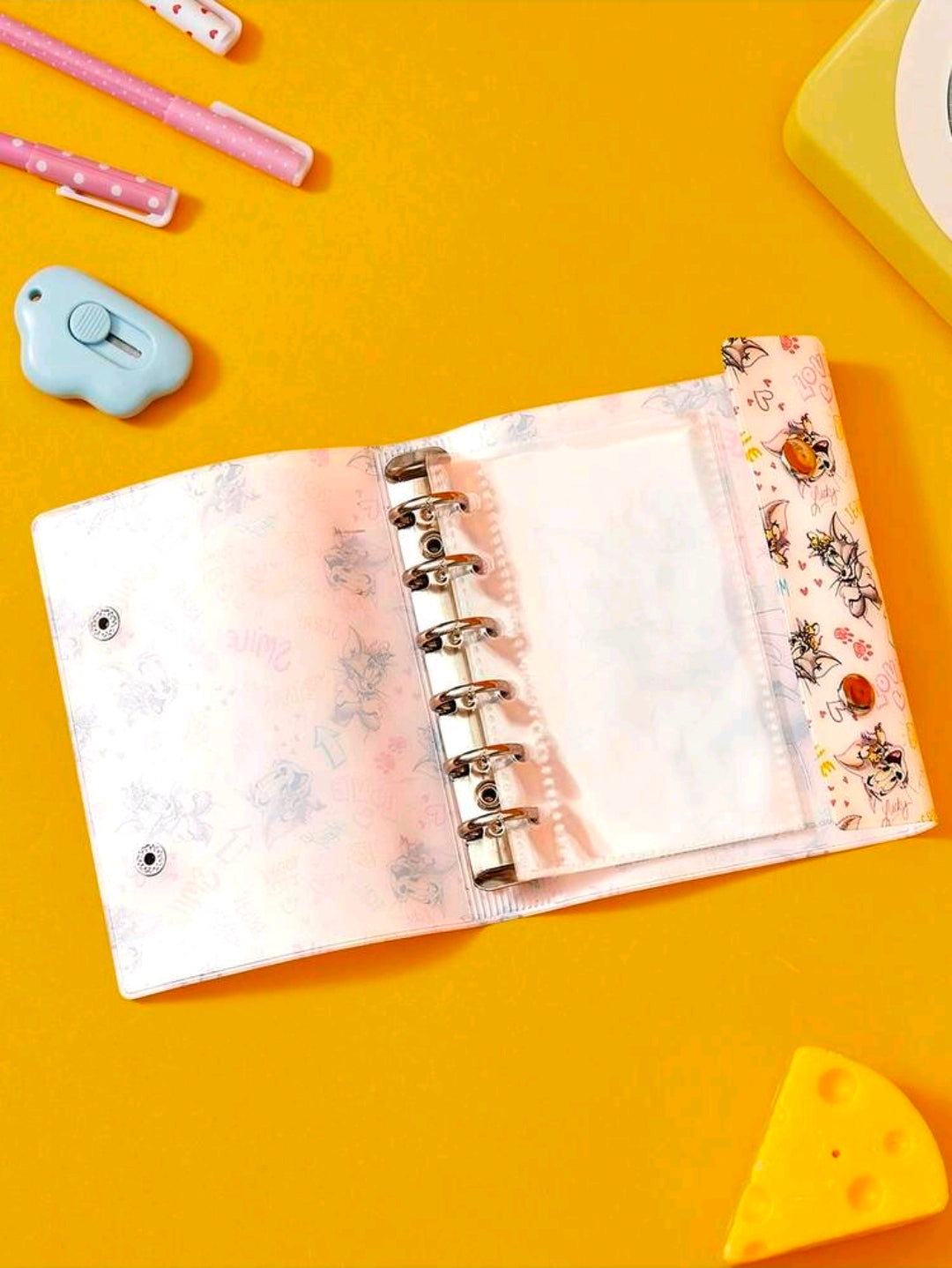 Tom & Jerry A7 6-Ring Binder Planner / Sticker Album +10 Protectors