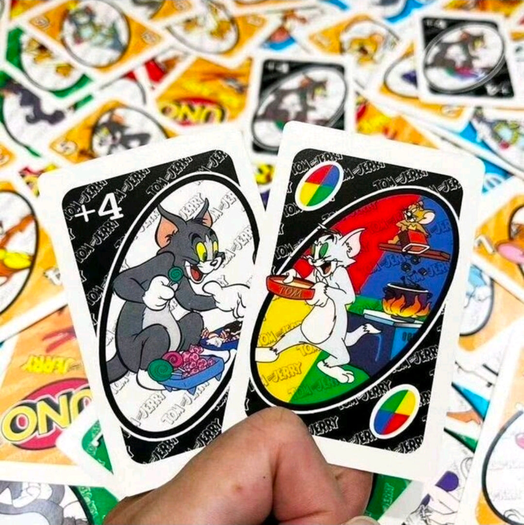 Tom and Jerry UNO Card Game Special Rule Mattel Cartoon Network Retro 90s Family Game Night Collectible