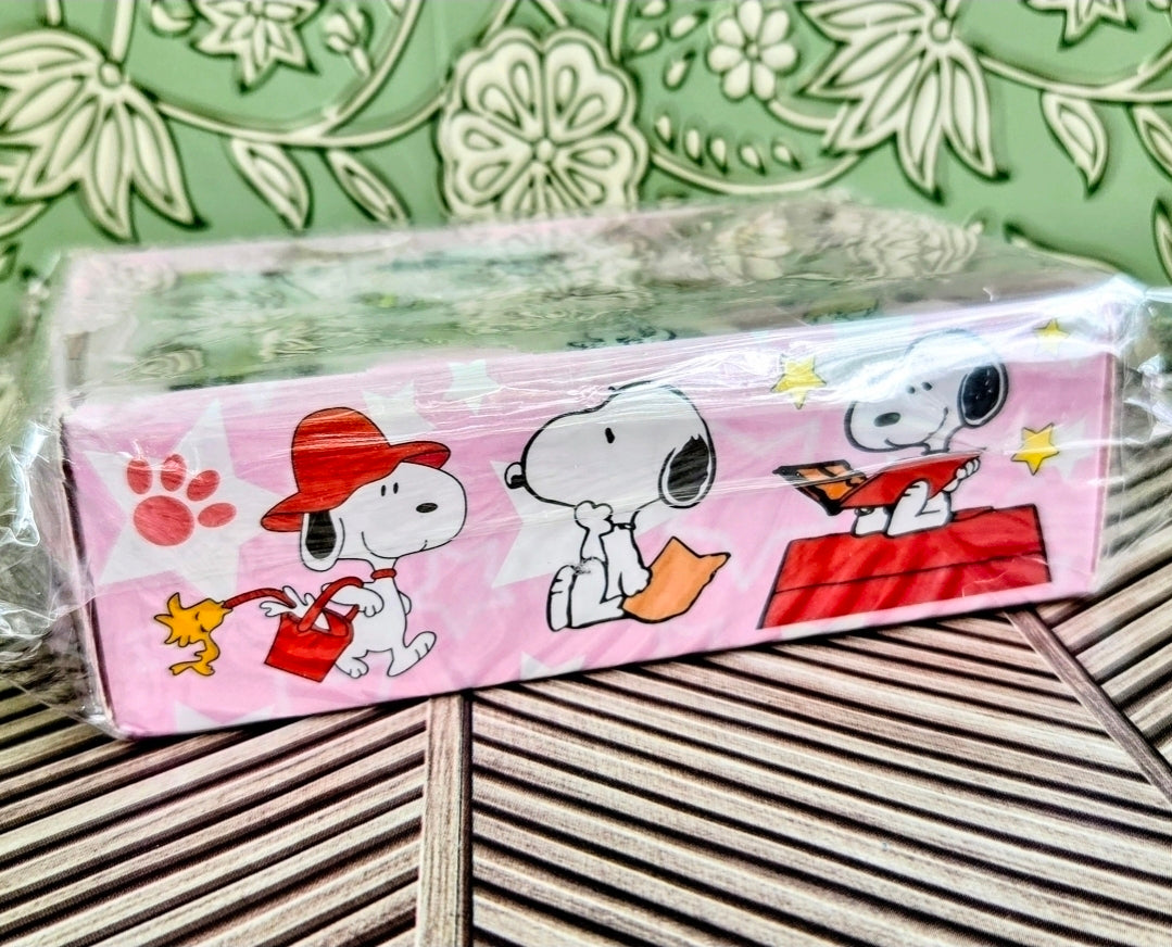 Peanuts Snoopy Woodstock Pink 4-Roll Washi Tape + Sticker Sheet Set